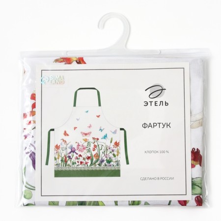 Apron "Ethel" meadow flowers 70x60 cm cm, 100% cotton, sarzha 190 g/m2-6
