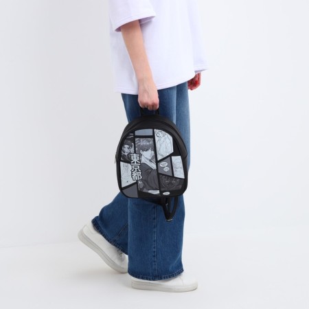 School backpack of artificial leather "World of anime" 27x23x10 cm-8