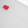 Decor for creativity "Bear length 20 cm, red