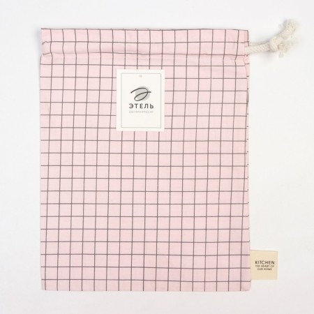 Textile Ethel Bag "Cell" 27x34 cm, 80% HL, 20% PE, satin 110 g/m2-4