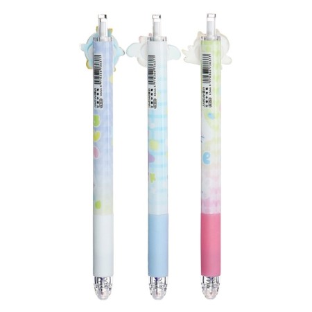 Handle gel automatic erased ink, 0.5 mm, blue rod, little animals mix-5
