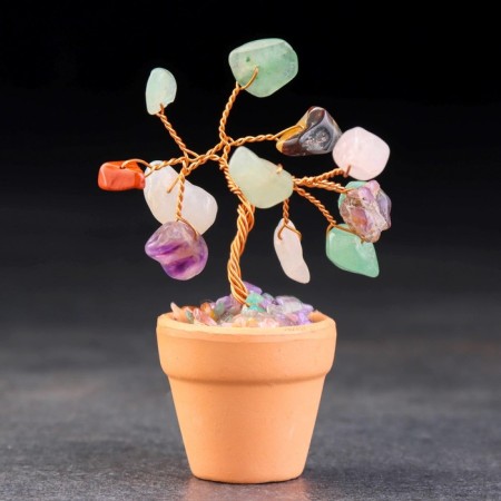 Souvenir in the pot "Tree of life. Self -Coarse", natural stone, 9 x 3.5 cm