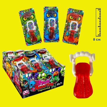 Chewing marmalade "Monster language", 7 g