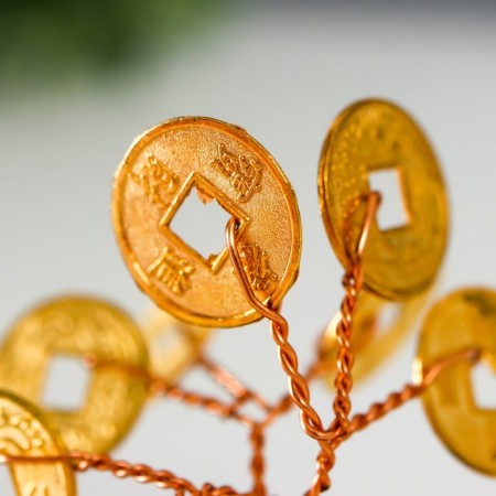 Souvenir "Cash tree in a pot" 12 coins 9x3.7x3.7 cm-2