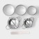 A set for modeling dumplings of the share "sour cream", 6 objects, stainless steel