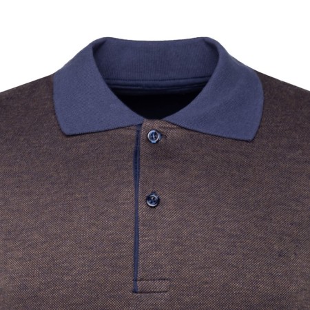 Polo male with long sleeve, brown color, size 46 (m)-6