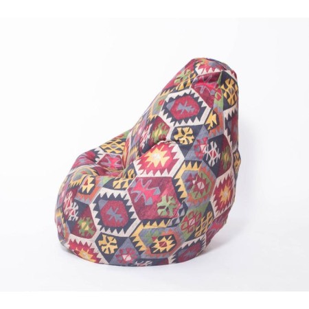 Mear-pear armchair medium, diameter 75 cm, height 120 cm, mehico print gray-2