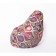 Mear-pear armchair medium, diameter 75 cm, height 120 cm, mehico print gray