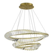 Suspension lamp ST LUCE. SL6204.301.02. Ritorto. 1x52 W, LED, 4000K, 4420 LM, 60x60x120 cm, brass color