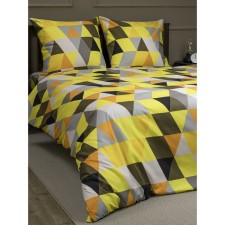 Bed linen 1.5 joint venture amore mio, size 150x210 cm, 145x215 cm, 70x70 cm - 2 pcs, yellow color