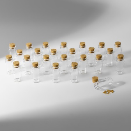 A set of jars for storing beads, d = 2 × 4 cm, 25 pcs, in a container, 11 × 11 × 5 cm-1