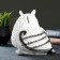 Piggy bank "Low owl" White, 16x18cm