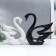 Souvenir Ceramics "Swans White and Black" set 2 pcs 21x18 24x21 cm