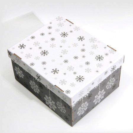 The folding box "Let it Snow", 31.2 x 25.6 x 16.1 cm, New Year-5