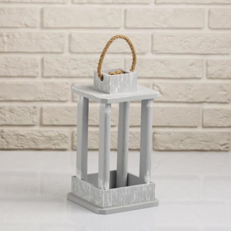 Kashpo Wooden "Lantern", pen, vintage, 16 × 16 × 30 cm