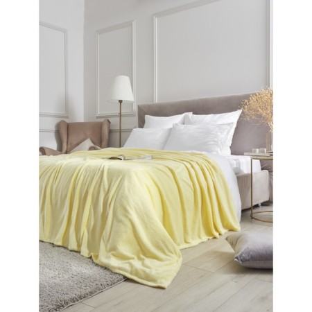 Mimosa plaid, size 150x200 cm, yellow color-10