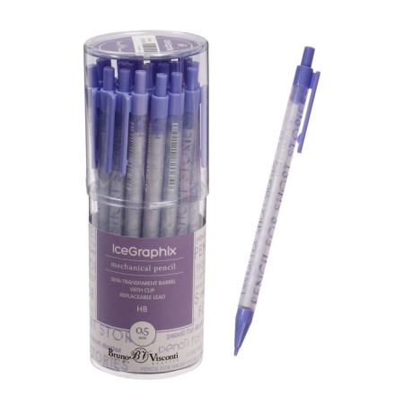 Mechanical pencil 0.5 mm BrunovisConti. Icegraphix non-Fiction, HB, plastic case