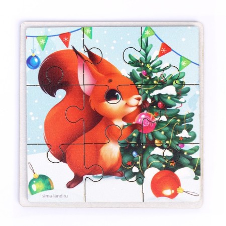 New Year's derving puzzles "New Year! Squirrel's holiday "-1