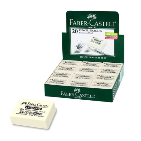 Lastik Faber-Castell, 40 x 27 x 13 mm, rubber, for graphite and colored pencils, white