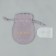 Suede bag “for you”, gray, embossing, 9 × 12 cm