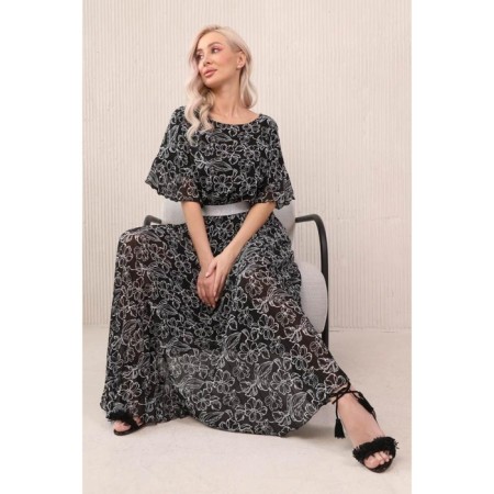 Female dress, size 46, black color-3
