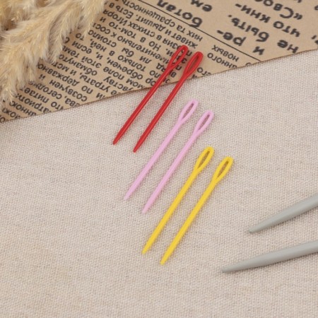 Set of needles for stitching, plastic, d = 2 mm, 5.5 cm, 25pcs, colorful color-1