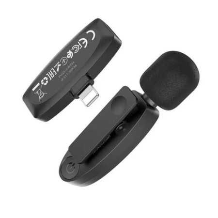 Portable microphone Hoco L15, wireless, 70 mAh, Lightning, black-2