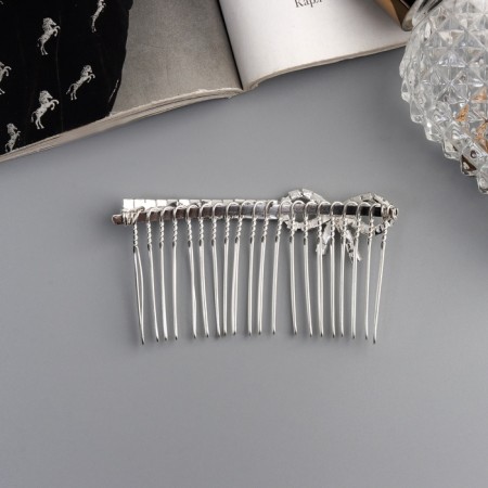 Hair crest "Medea" Bant Mini, 7 × 3.5 cm, silver-1