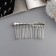 Hair crest "Medea" Bant Mini, 7 × 3.5 cm, silver