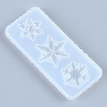 Form Silicone universal "Snowflake" 3 in 1, size: from 2.4 to 3 cm-2