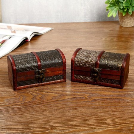 Casket Wood Elevated "curls and mesh" chest mix 8x13x9 cm-5
