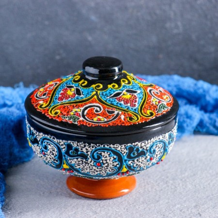 Sugar Rishtan ceramics "Samarkand", 300 ml, mix