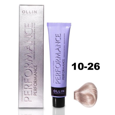 OLLIN PROFESSIONAL PERFORMANCE hair cream, tone 10/26 Light blond pink, 60 ml
