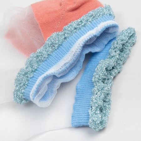 Women's socks glass minku color blue/pink, size 36-37 (23 cm)-6