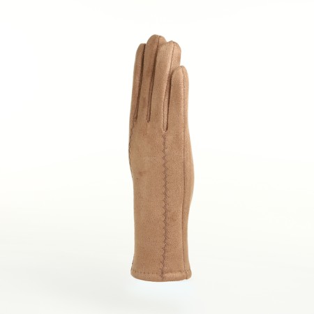 Gloves are female, dimensionless, without insulation, beige color-1
