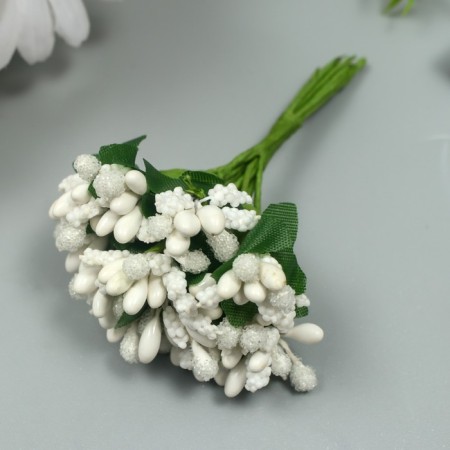 Flowers for decorating "inflorescence" snow -white 1 bouquet = 12 colors 8.5 cm