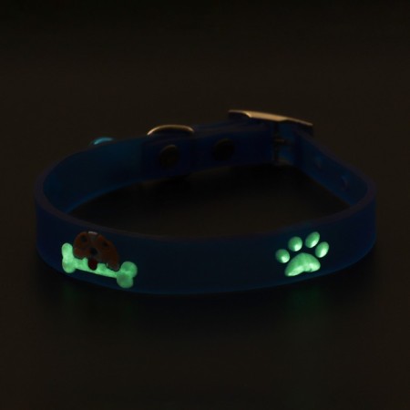 Collar with luminous elements "pleasure", 30 x 1 cm, blue-6