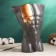 Kashpo - Vase "Men" gray with bronze, 28 cm