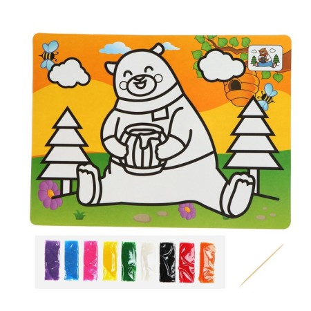Fresco with a color base "Bear" 9 flowers of sand 2 g-2