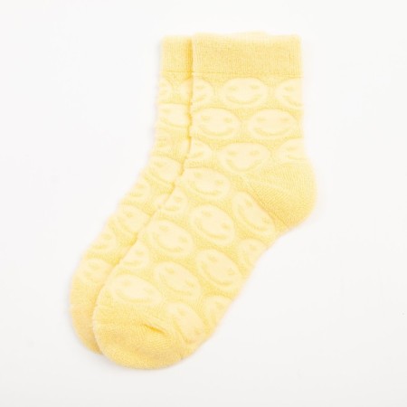 Socks for girls Terry Kaftan "Smiley", size 18-20 cm, color yellow color-3