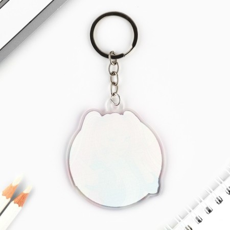 Key keychain children's acrylic "Cool girl", 5.9 x 6.7 cm-1