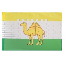 The flag of the city of Chelyabinsk, 90 x 135 cm, polyester silk, without a pole