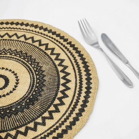Serving napkin on the table "Africa", 38 × 38 cm, black color-5