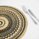 Serving napkin on the table "Africa", 38 × 38 cm, black color