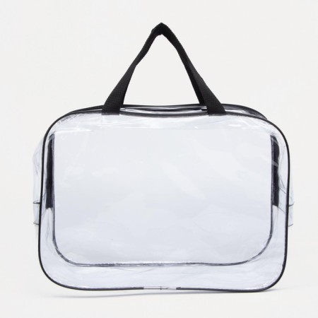 Lightning cosmetic bag, transparent/black color-2