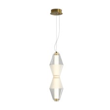 Suspended lamp Freya Fr6137PL-L6BT1 PLUM, 165x165x2120 mm, LED, 15W, 1200LM, 3000K, brass color