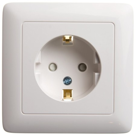 SE SE "hit", 16 A, 250 V, built-in, with salary, curtains, IP20, white, RS16-136-b