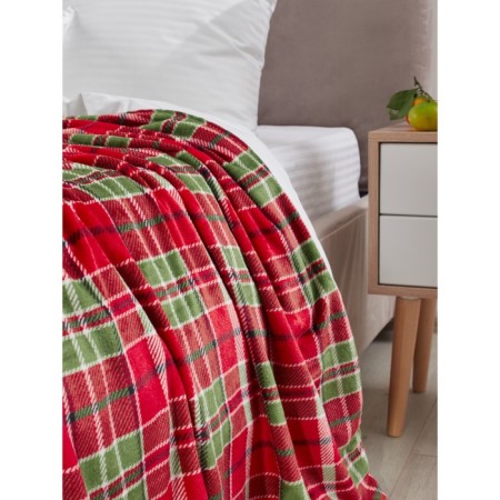 Guten Morgen FirePlace plaid, size 150x200 cm, red color-10