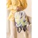 Backpack, 2 parts with lightning, lilac color "flowers"
