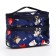 Cosmetic bag, 2 parts on zippers, blue color